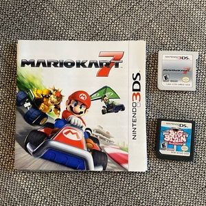 Nintendo DS Games Lot: 3DS Mario Kart 7 and DS Big Brain Academy
